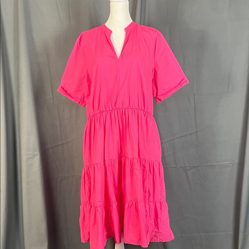 Who What Wear Bright Pink Midi Dress